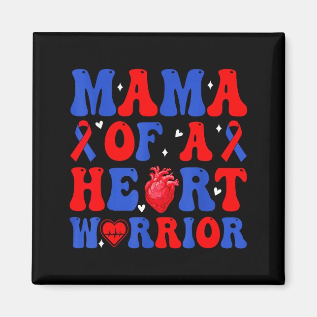 Mama eines Herzens Kriegers angeborener Herzfehler Magnet (Vorne)