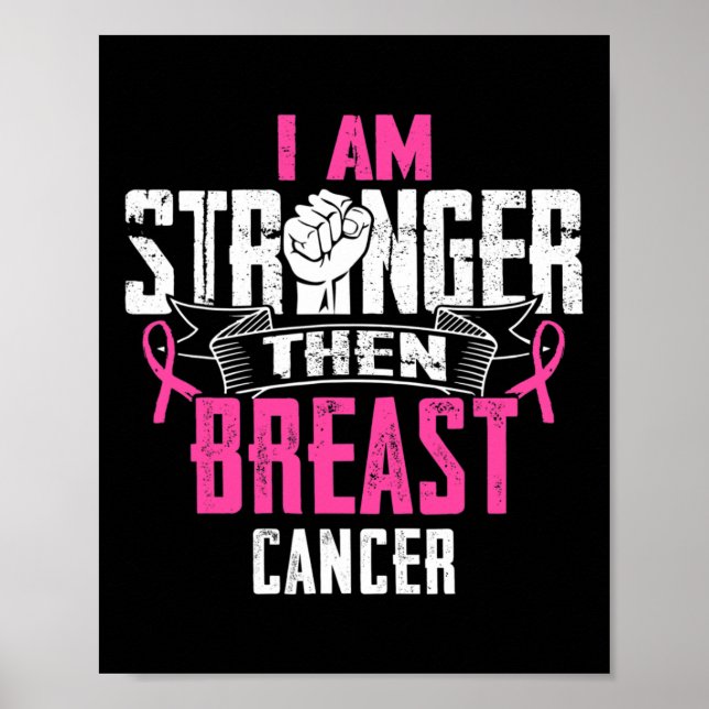 Mama eines kämpferischen Brustkrebses Ribbo Poster (Vorne)