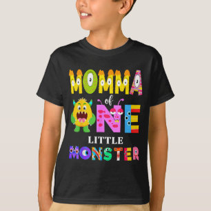 Mama eines kleinen Monsters 1. Geburtstags- Jungen T-Shirt