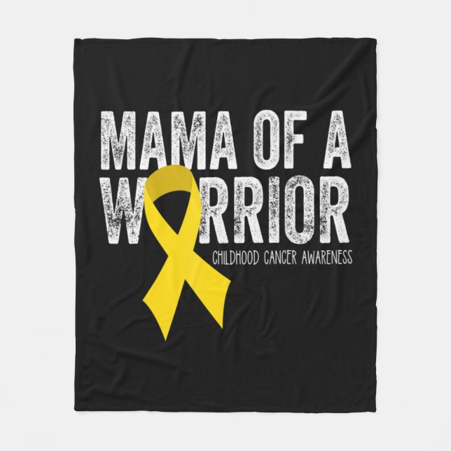 Mama eines Krebserkrankungsribons im Krieg Fleecedecke (Vorderseite)