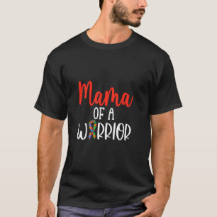 Mama eines Kriegers Autismus-Schleife Autismus-Bew T-Shirt