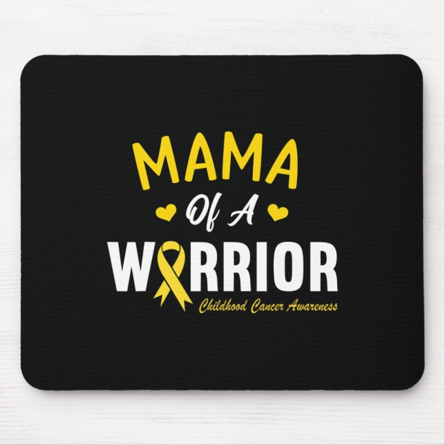 Mama eines Kriegsherochenkrebsbewusstseins Mousepad (Vorne)