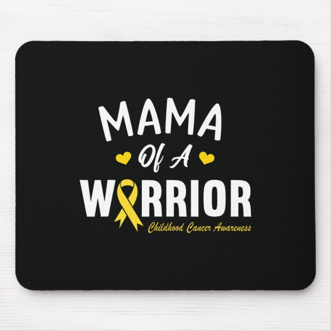 Mama eines Kriegsherochenkrebsbewusstseins Mousepad (Vorne)