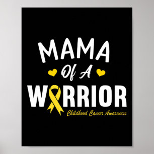 Mama eines Kriegsherochenkrebsbewusstseins Poster