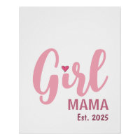 Mama eines Mädchens Est. 2025 Geschenk für neue Mü