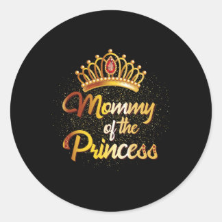 Mama eines Shirts der Prinzessin, Tochter Mutter M Runder Aufkleber
