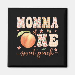 Mama eines süßen Pfirsichs 1. Geburtstagsmädchen-P Magnet