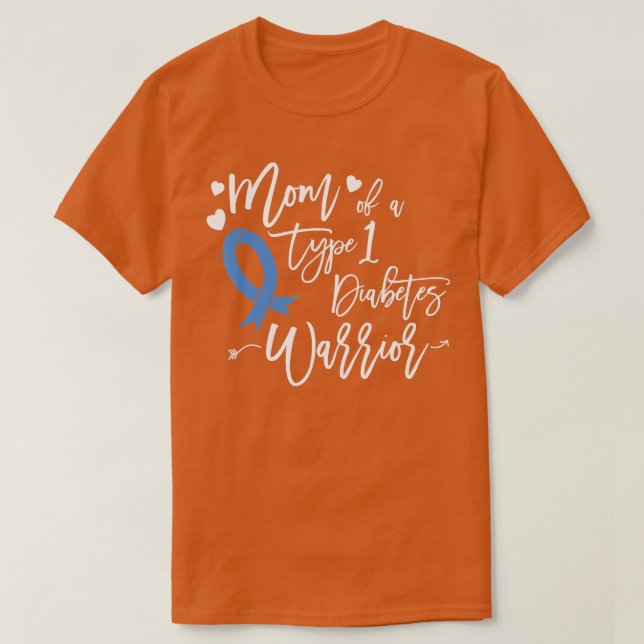 Mama eines T1-Diabetes-Warrior-T1-Shirts für Mothe T-Shirt (Design vorne)