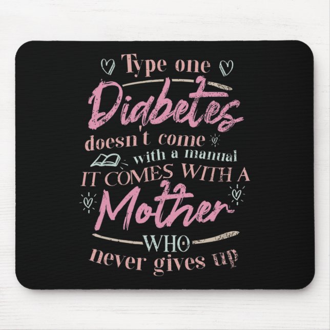 Mama eines T1d-Diabetes-Kindes Mousepad (Vorne)