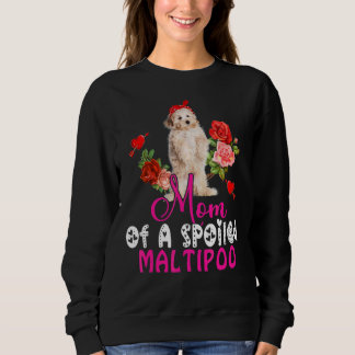 Mama eines verwischten Maltipoo Niedlich Maltipoo  Sweatshirt