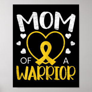 Mama eines Warrior Childhood Cancer Awareness Mont Poster