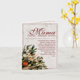Mama - einfach unersetzlich - Bouquet Karte