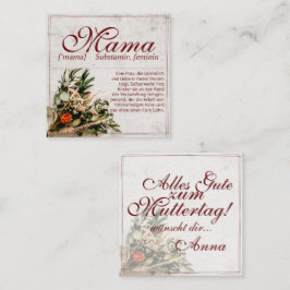 Mama - einfach unersetzlich - Bouquet Mitteilungskarte