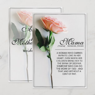 Mama - einfach unersetzlich Classic Card - Rose