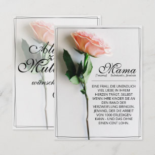 Mama - einfach unersetzlich   Classic Card - Rose