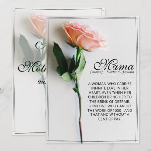 Mama - einfach unersetzlich Classic Card - Rose