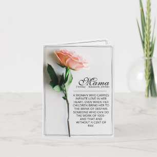 Mama - einfach unersetzlich Classic Card - Rose Karte