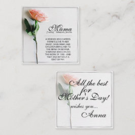 Mama - einfach unersetzlich | Classic Card - Rose  Mitteilungskarte