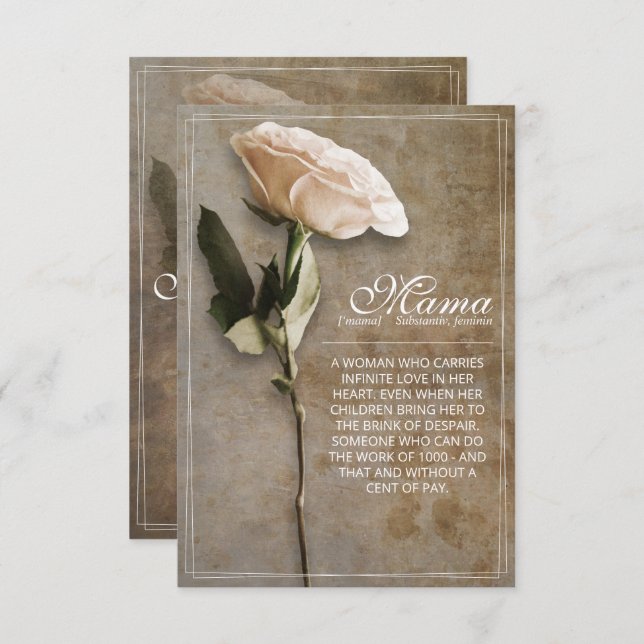 Mama - einfach unersetzlich - Vintag (Vorne/Hinten)