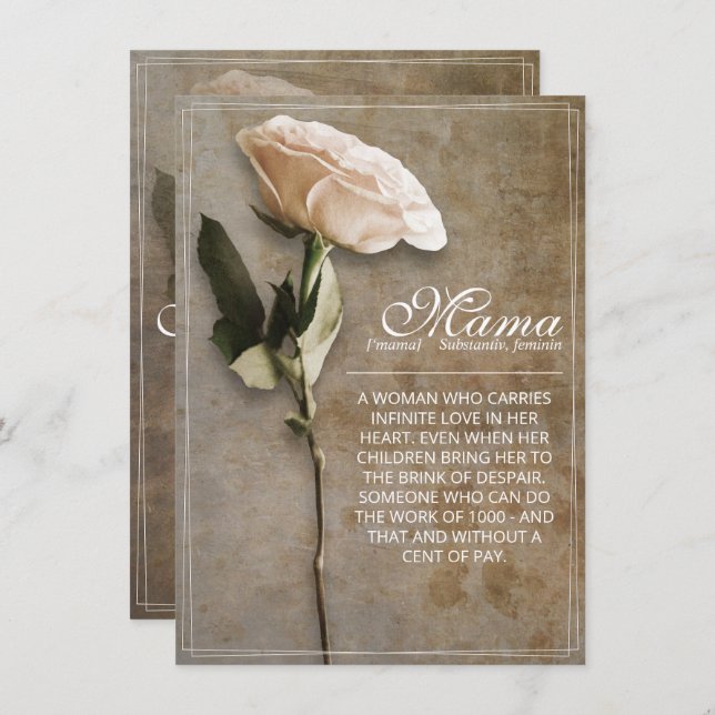 Mama - einfach unersetzlich - Vintag (Vorne/Hinten)