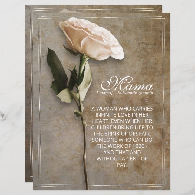 Mama - einfach unersetzlich - Vintag (Vorne/Hinten)