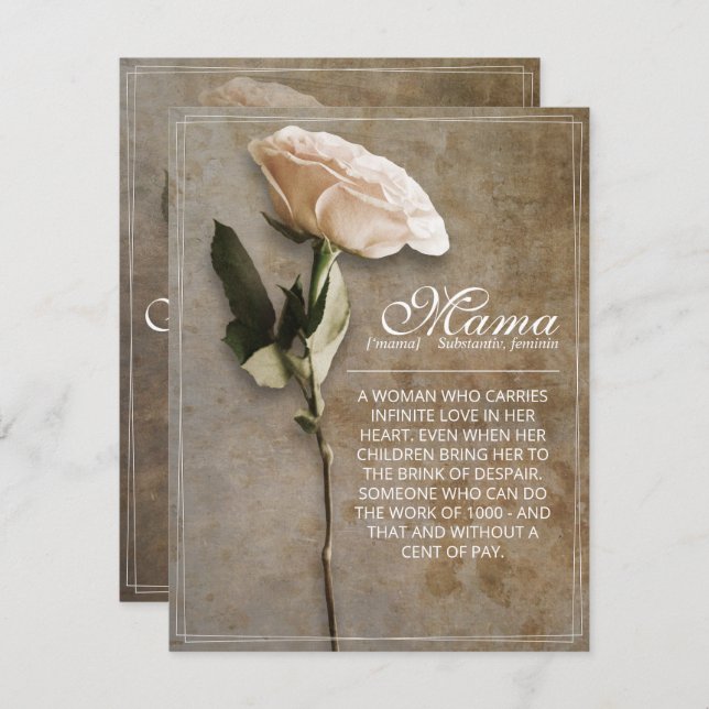 Mama - einfach unersetzlich - Vintag (Vorne/Hinten)