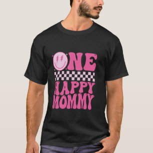 Mama Eins Glückliches 1. Geburtstag Mädchen Thema T-Shirt