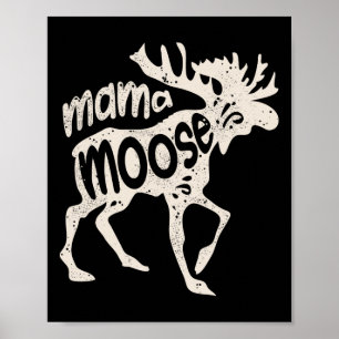 Mama Elch Muttertag Mama Mami Familie passend Poster