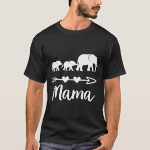 Mama-Elefant 2 Babys Kinder Mutter von zwei süßen  T-Shirt