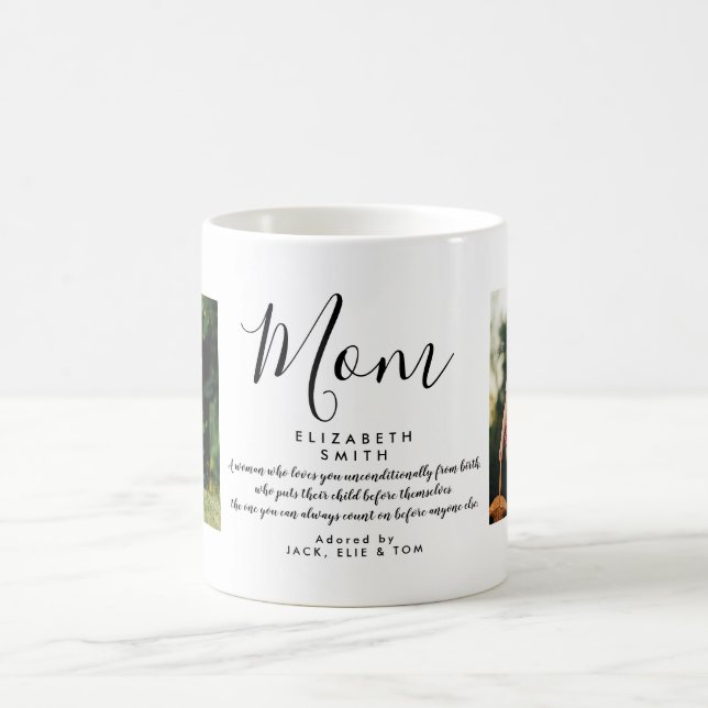 Mama Elegantes Foto für das Skriptangebot Kaffeetasse (Mittel)