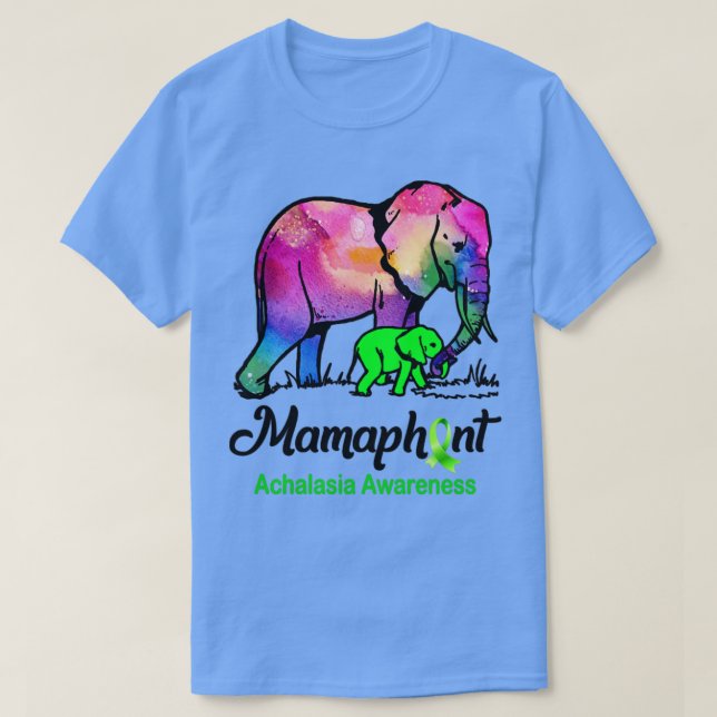 Mama Elephant Mamaphant Achalasis Bewusstsein T-Shirt (Design vorne)