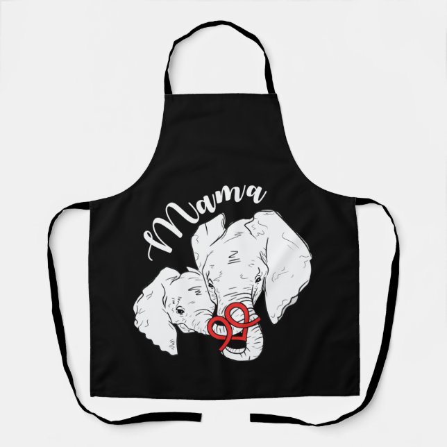 Mama Elephant Niedliches Muttertagstier Schürze (Vorderseite)