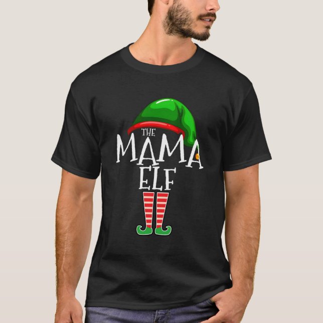 Mama Elf Family Matching Group Weihnachtsgeschenk  T-Shirt (Vorderseite)
