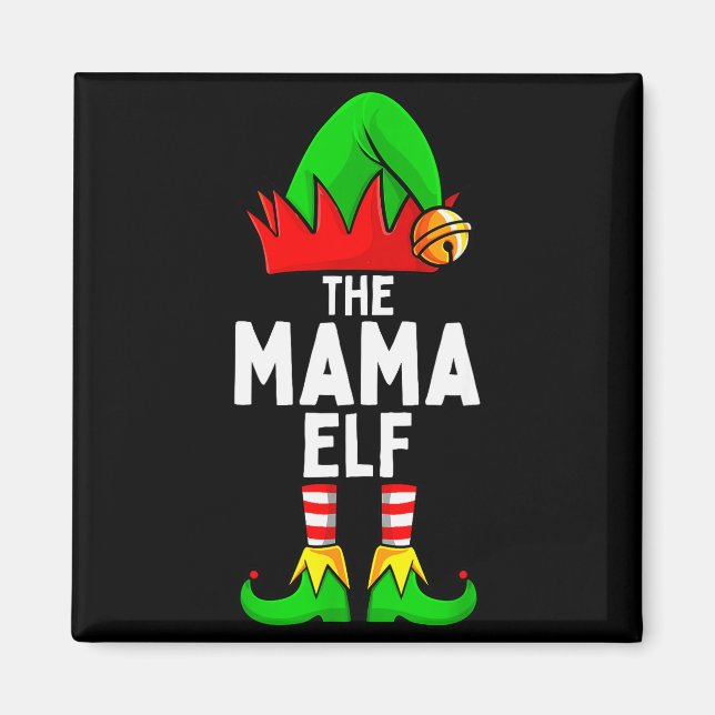 Mama Elf Matching Family Christmas Women  Magnet (Vorne)