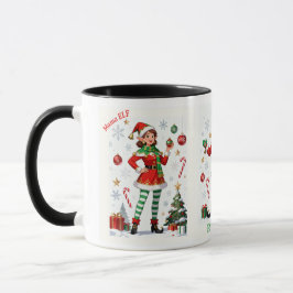 Mama Elf Mug – Cute Holiday Christmas Coffee cup Tasse