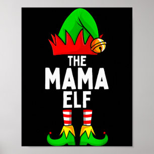 Mama-Elf passende Familie Weihnachten Frauen Poster