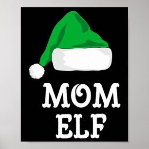 Mama Elf Weihnachts Matching Family Pj Pajama Xmas Poster
