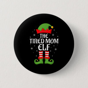 Mama Elf Xmas Familie Matching Elf Squad Chris Button