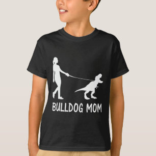 Mama English Bulldog Mama Dog Dinosaurier Women Mo T-Shirt