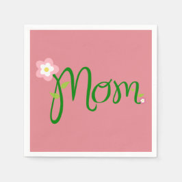 Mama Erdbeere Pink Standard Cocktail Papier Napkin Serviette