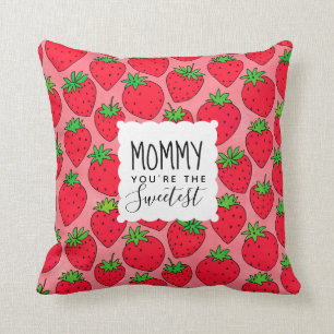 Mama-Erdbeeren der Mutter süßeste Tages Kissen