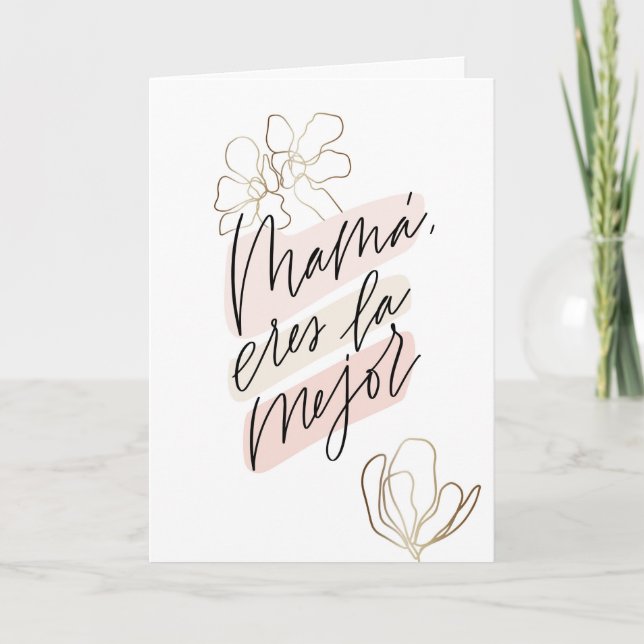 Mamá eres la mejor Dia de la Madre tarjeta Karte (Vorderseite)