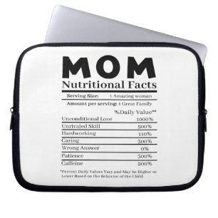Mama Ernährungsfakte Laptopschutzhülle