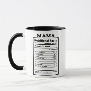 Mama Ernährungsfakten Tasse - Lustiges Wortspiel-G