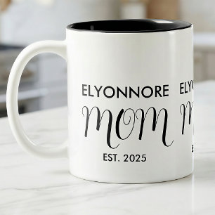 Mama Errichtet Neues Mama-Geschenk Schwarz Benutze Zweifarbige Tasse