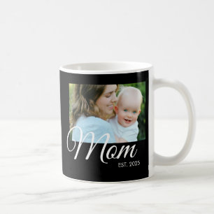 Mama Errichtetes Skript Schwarzes Foto Kaffeetasse