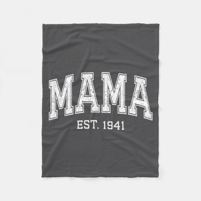 Mama Est 1941 Mom D Mothers Day Ized  Fleecedecke (Vorderseite)