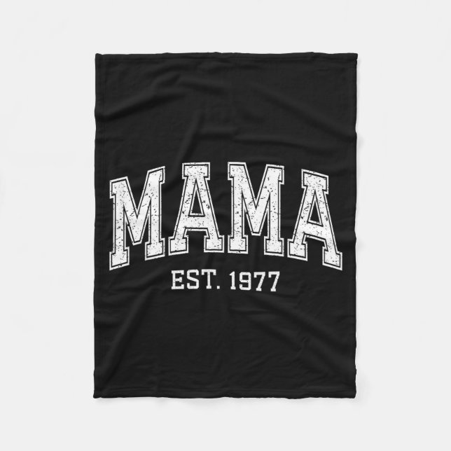 Mama Est 1977 Mom D Mothers Day Ized  Fleecedecke (Vorderseite)