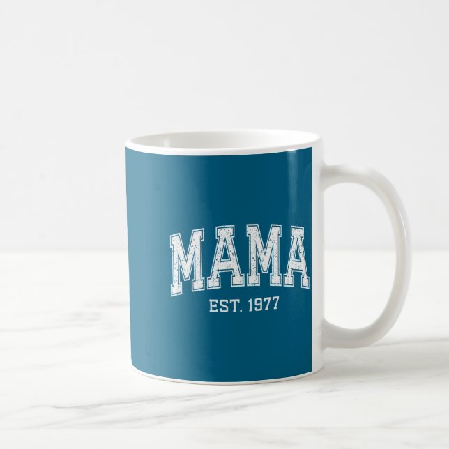 Mama Est 1977 Mom D Mothers Day Ized  Kaffeetasse (Rechts)
