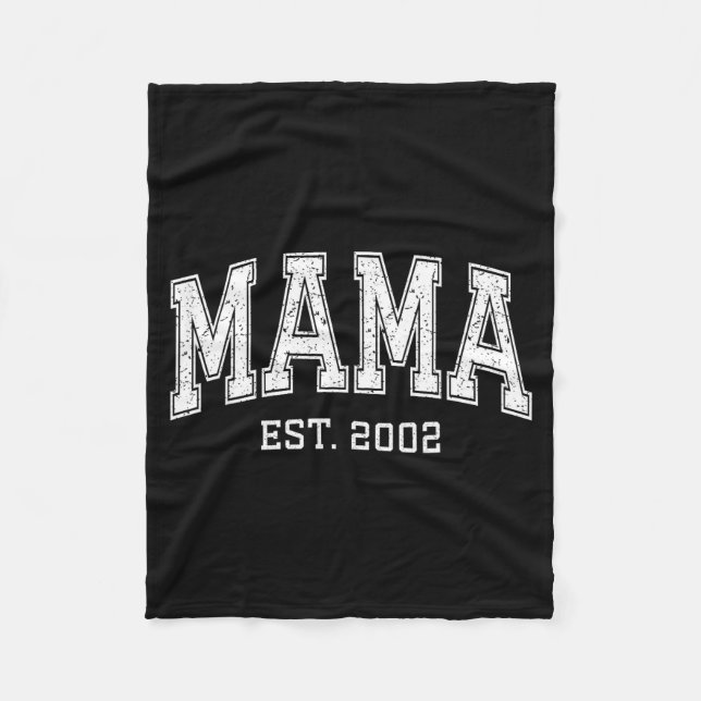 Mama Est 2002 Mom D Mothers Day Ized  Fleecedecke (Vorderseite)